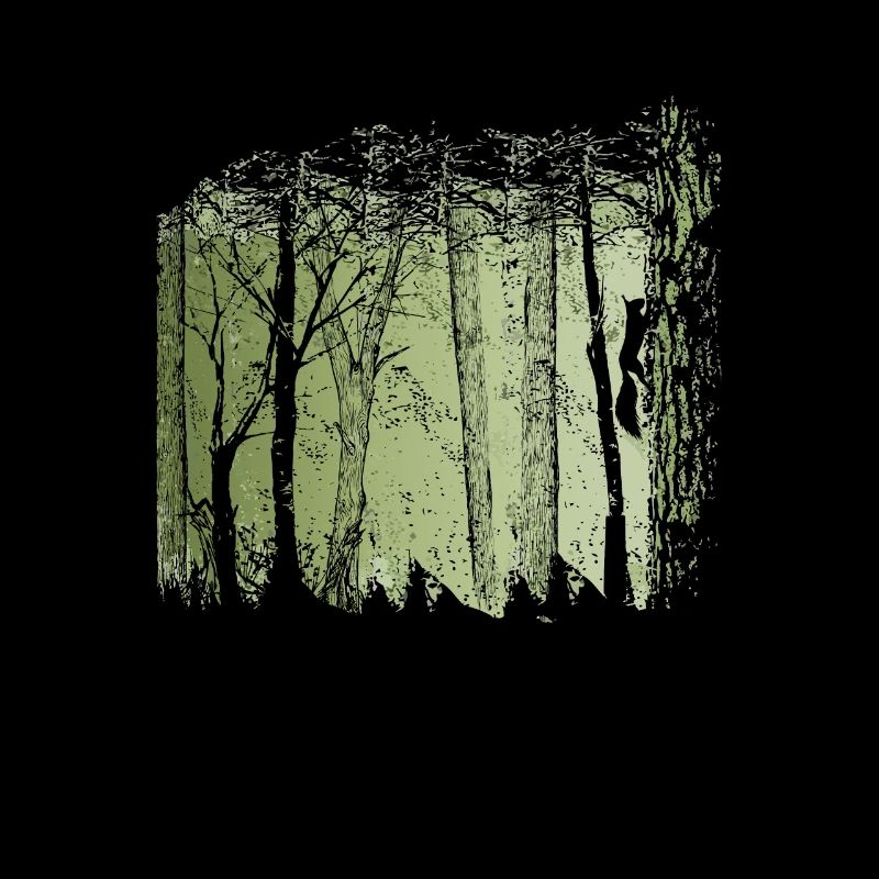 Eichhörnchen Wald Silhouette Eichhörnchen Geschenk
