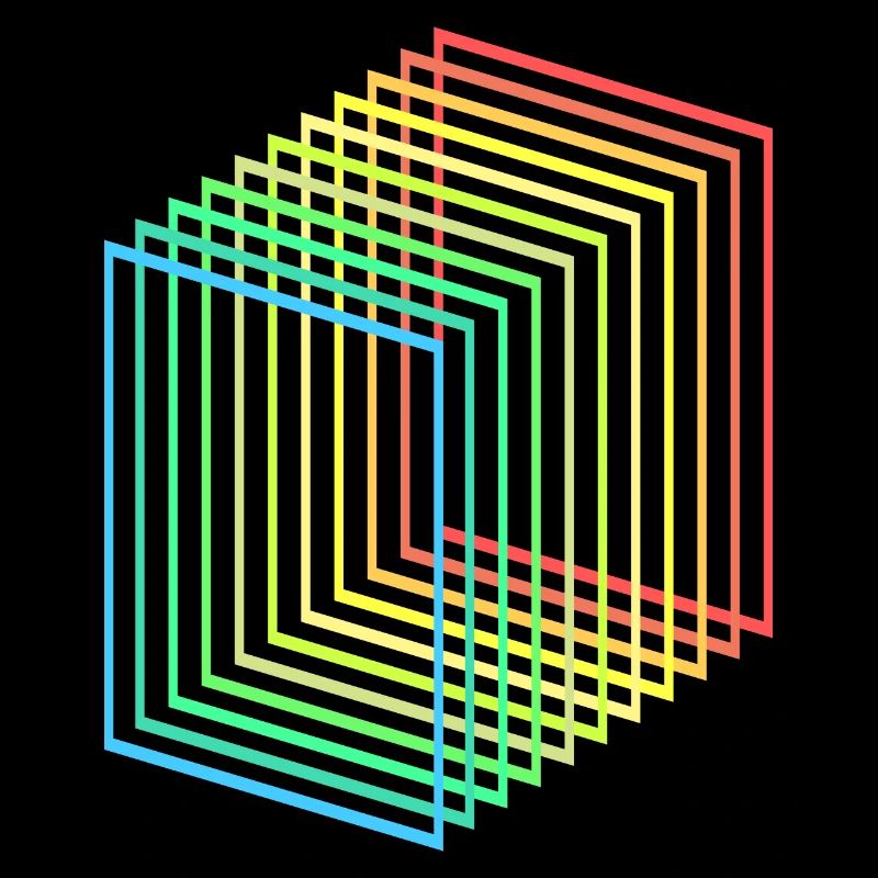 Colourful Abstraction melted rainbow