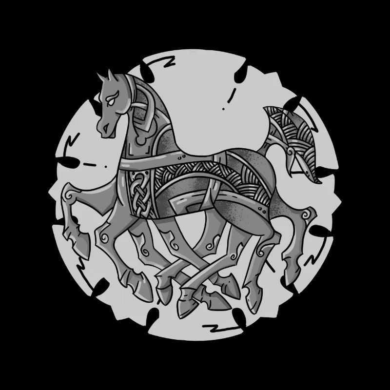 Odins Pferd Sleipnir ein cooles Wikinger Design