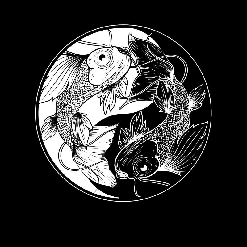 Ying Yang Koi Fish