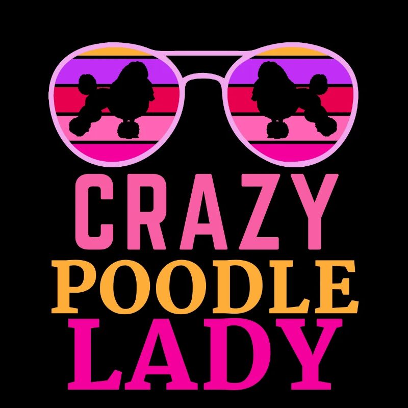 Crazy Poodle Lady Poodle Present