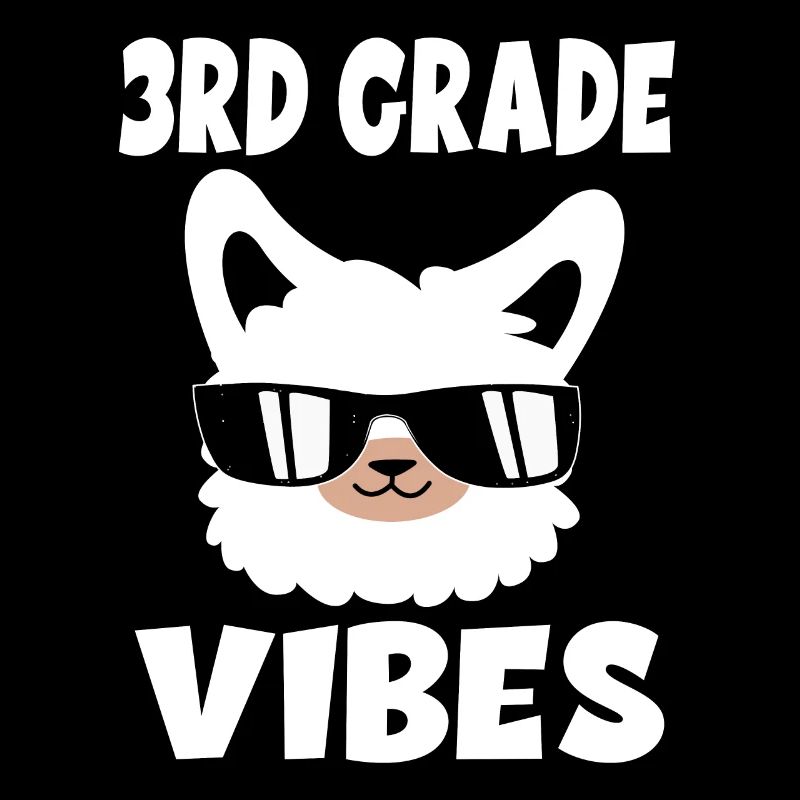 3rd Grade Vibes Einschulung Alpaka Lama Schulstart