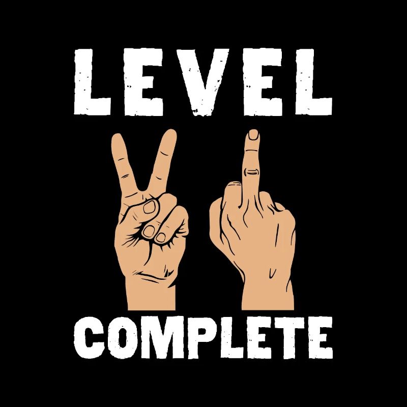 Level 21 Complete Mittelfinger 21 Geburtstag