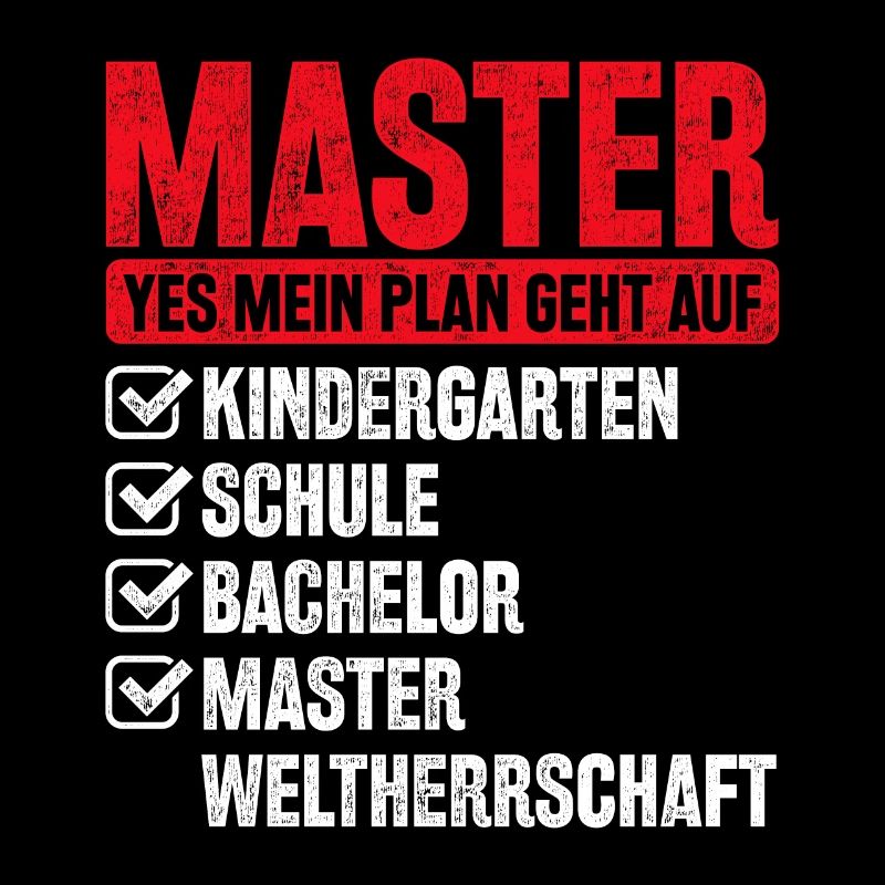 Master Abschluss Geschenk Plan Weltherrschaft