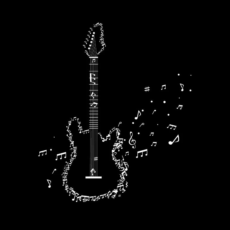 Instrument de guitare électrique Clé de partition Guitariste
