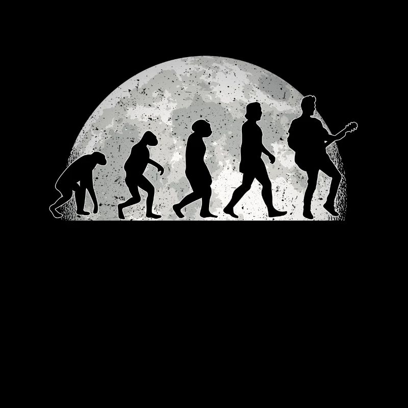 Guitariste Evolution lune guitare