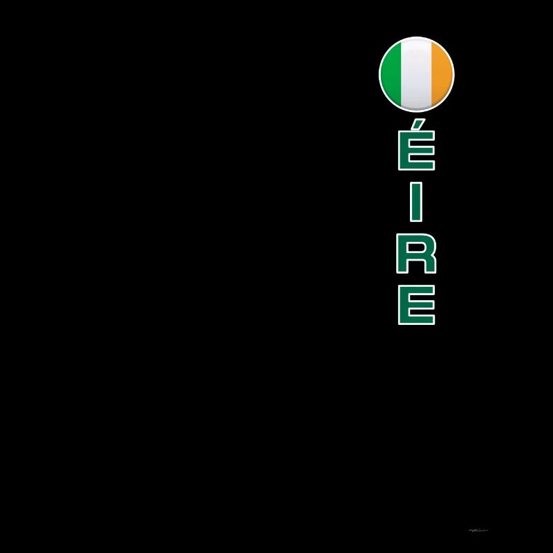 Irlande Éire Drapeau Round Pocket Moderne Vertical