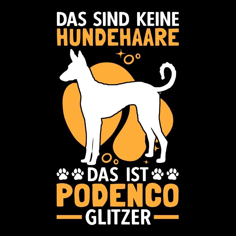 Podenco Glitzer spanischer Windhund Geschenk