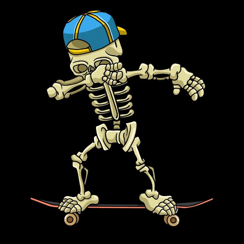 Dabbing Skeleton Skateboard