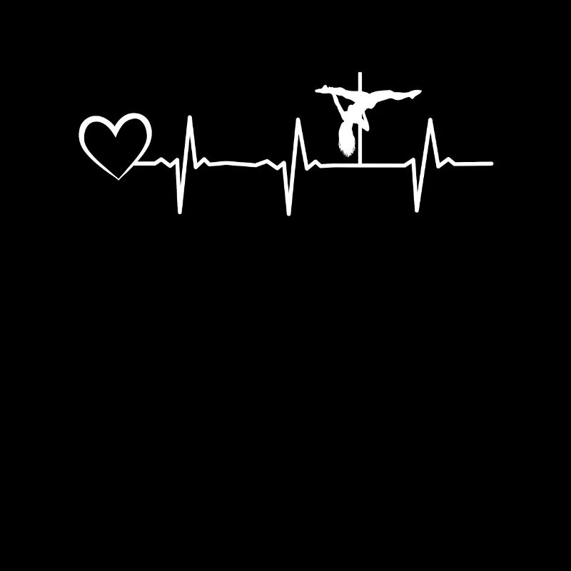 Pole Dance Heartbeat Heart Pole Dancing Silhouette