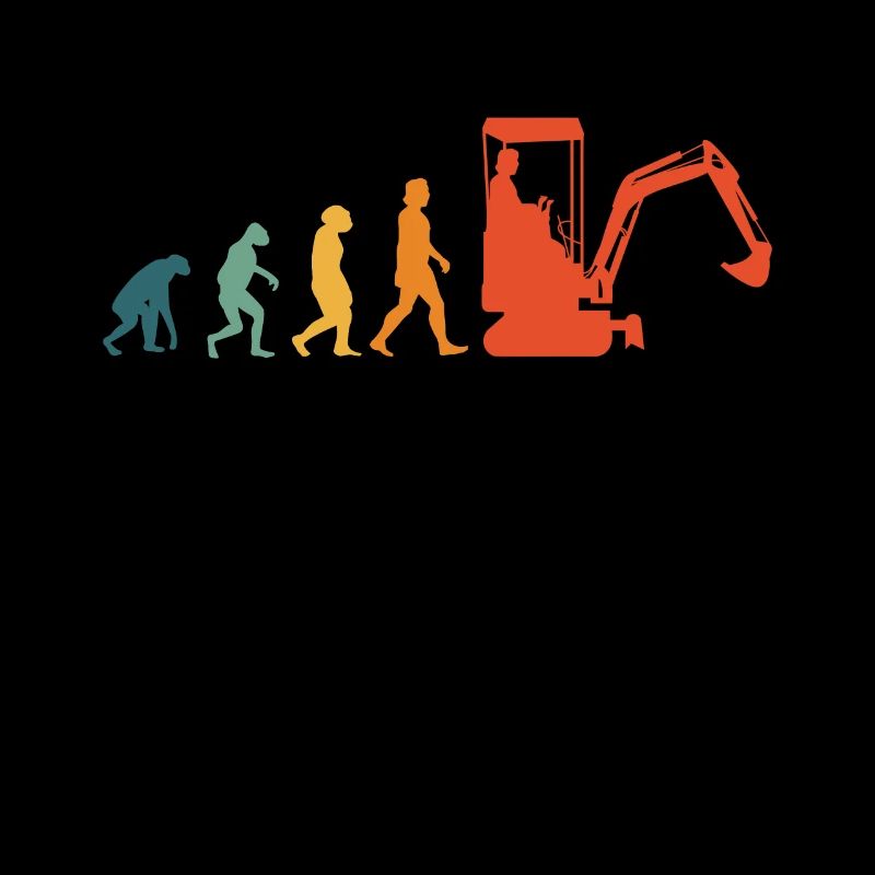 Baggerführer Evolution Retro Bagger Baggerfahrer