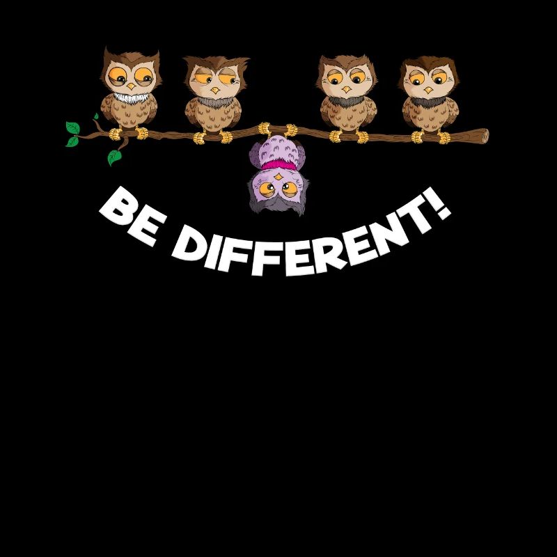 Night Owl be different Owl Bird Be Different