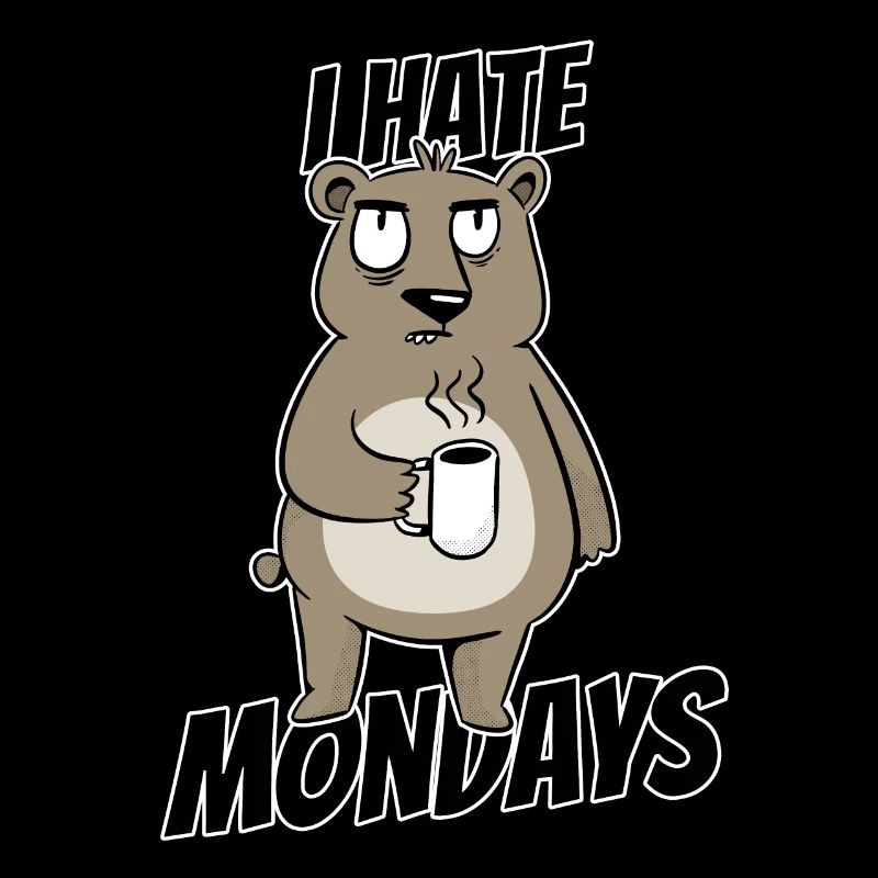 I hate Montage Bear Coffee Drink Brown Bear Fun