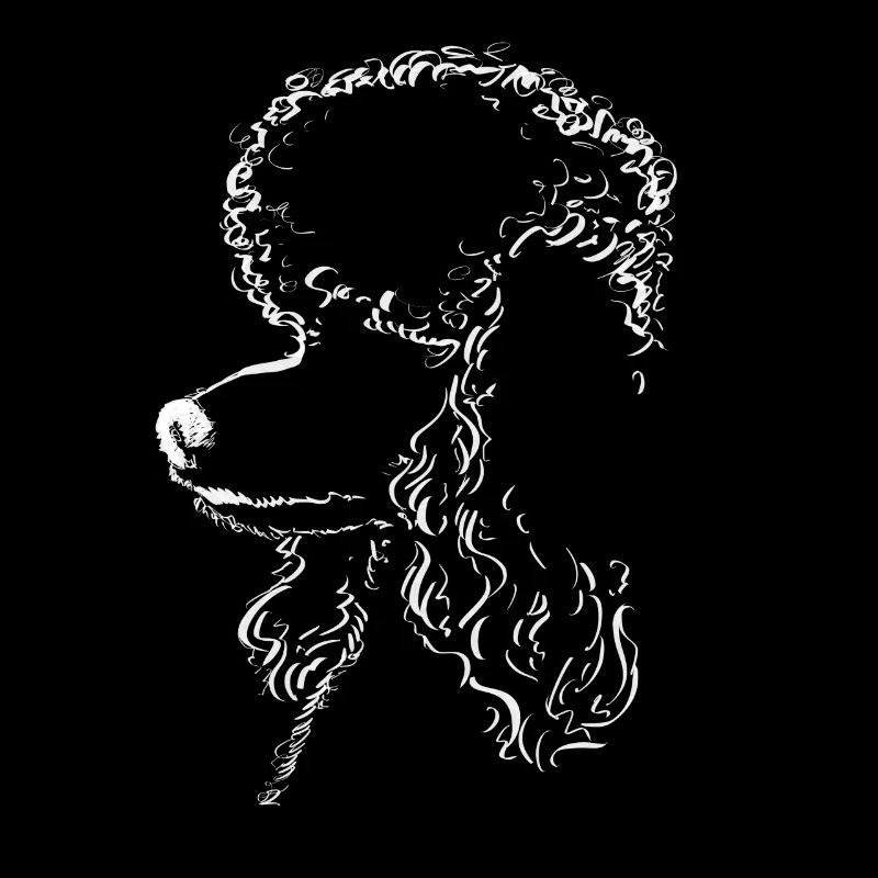 Miniatur Poodle Profil Illustration for Small