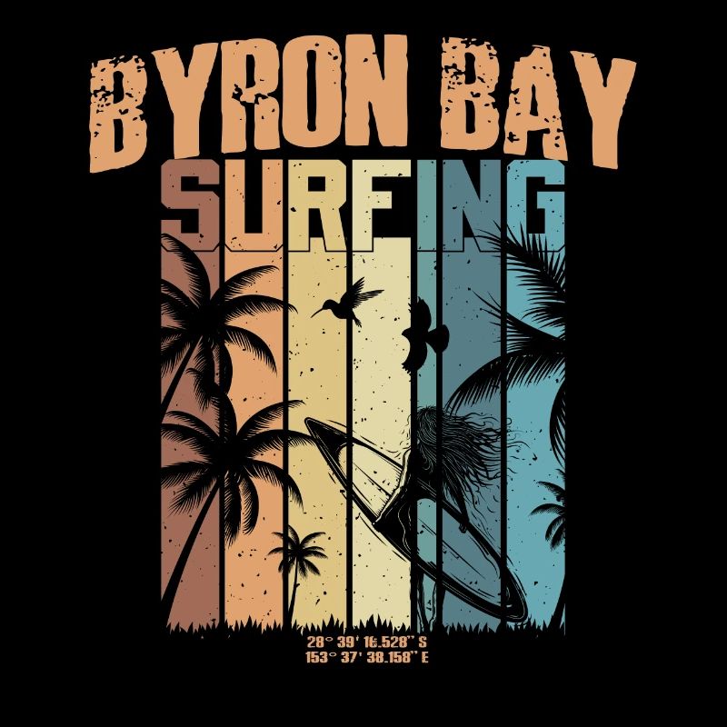 Surfing for Surfers Vintage Byron Bay Gift Idea