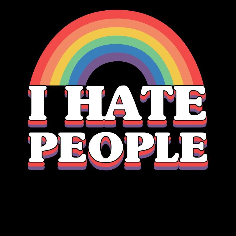 I Hat People Rainbow I Hate People Hate valentine