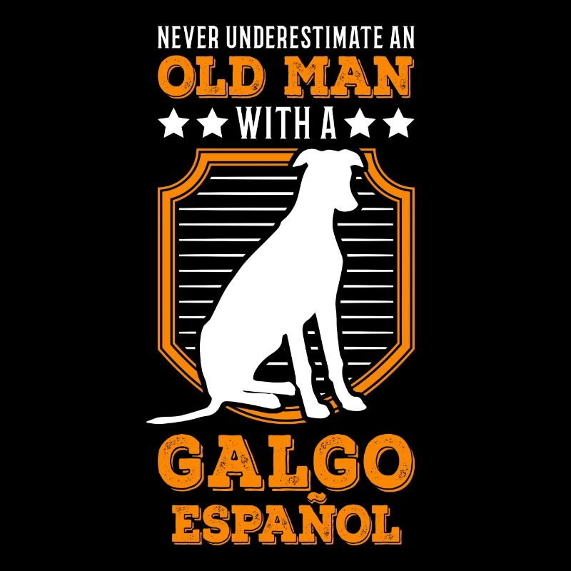 Galgo Español Alter Mann Spanischer Windhund