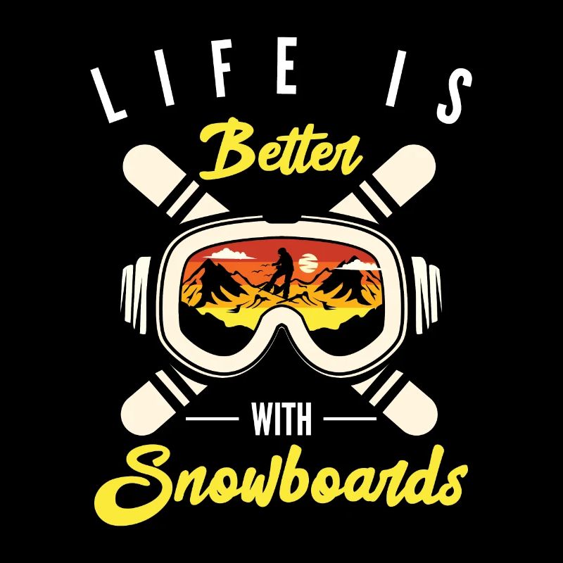 Snowboard Goggle Motif – Life Is Better