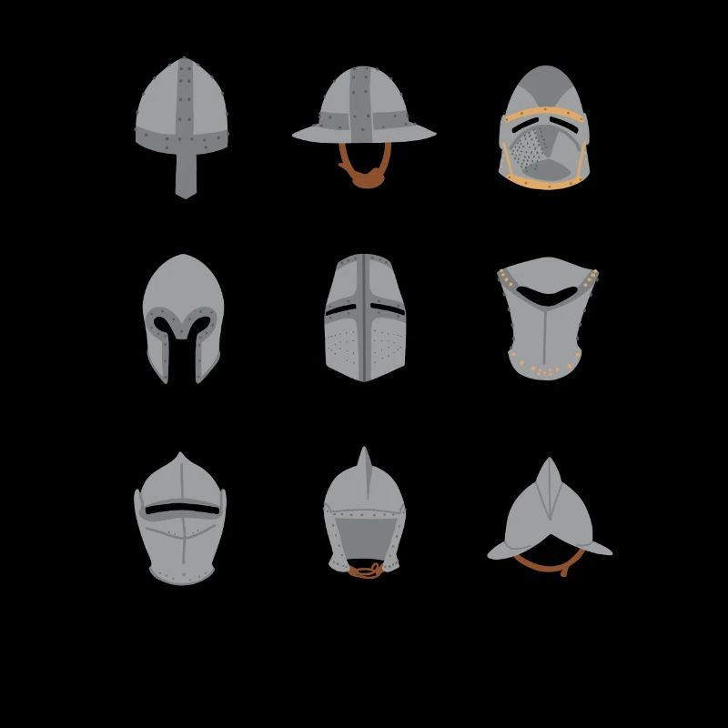 Typer af middelalderlige hjelme middelalder
