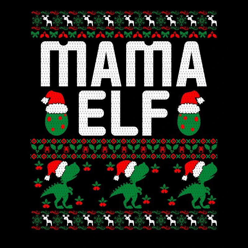 Mama Elf hässlicher Weihnachtspullover