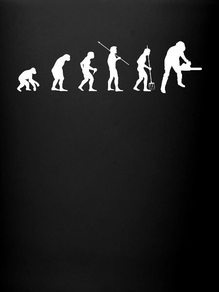Evolution Waldarbeiter Geschenk