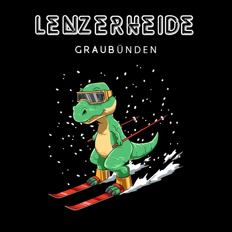 Lenzerheide Graubünden Schweiz Retro Ski T-Rex
