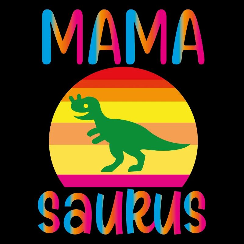 Mama Saurus Rainbow Sunset