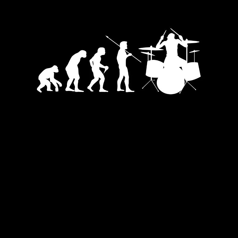Human Evolution Drum Musiker Schlagzeuger
