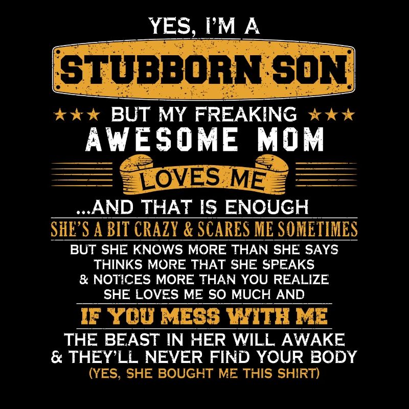 Je suis un fils persistant de Awesome Mom Funn