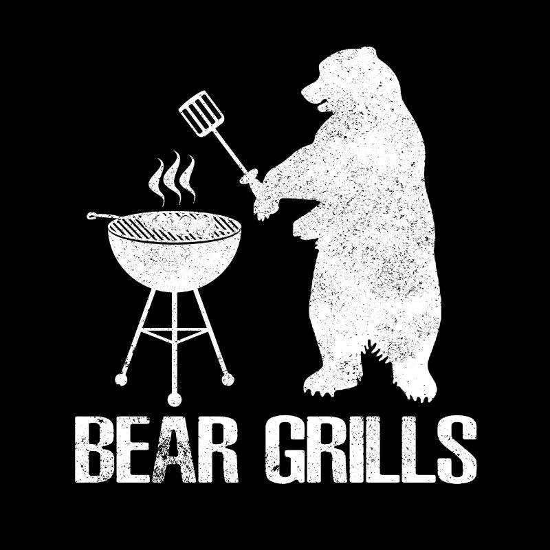 Bear Grills - Bär beim grillen oder BBQ Barbecue