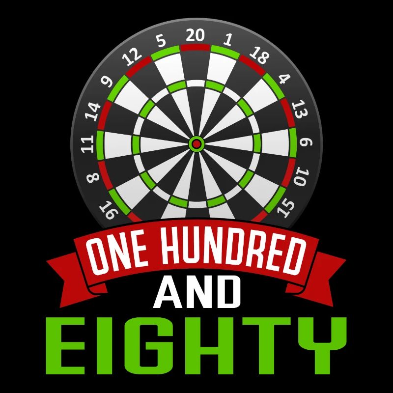 One Hundred And Eighty 180 Dart Darts Player