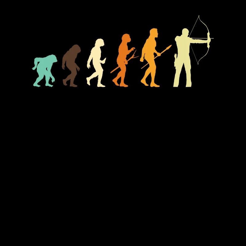 Evolution Bogenschießen Bogenschütze Geschenk