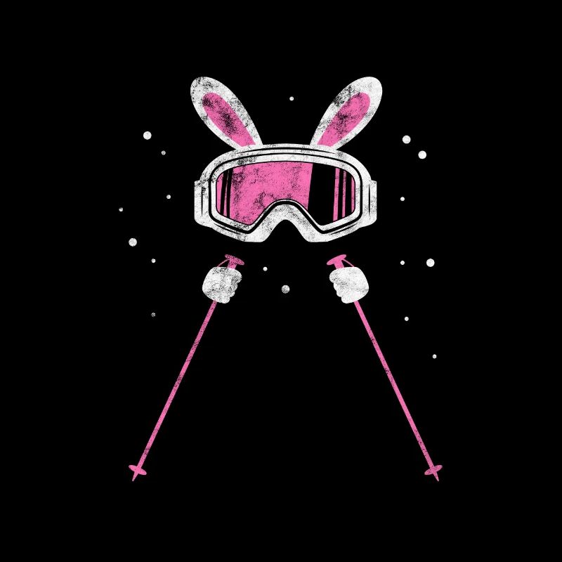 Ski Rabbit Skiing Snow Winter Mountain Gift