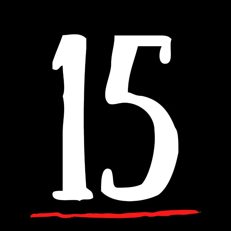 15 underlined red line