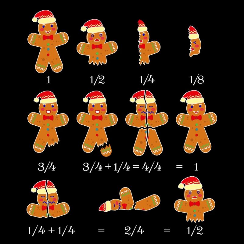 Gingerbread Man Breaks Math Nerd Christmas Xmas