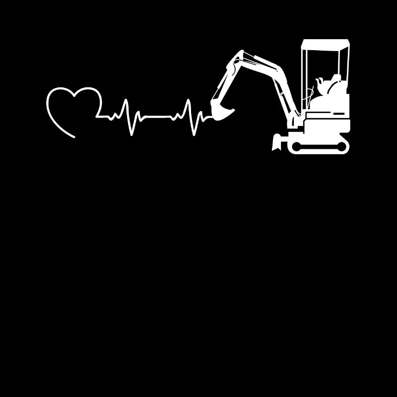 Excavator Heartbeat Construction Vehicle Digger