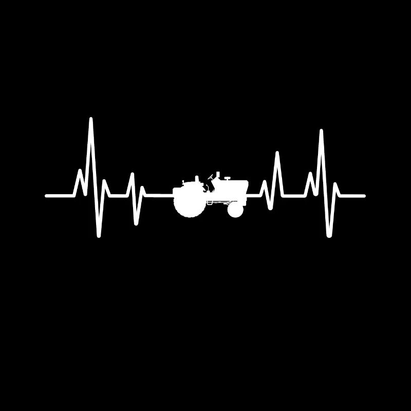 tractor farmer diesel heartbeat gift design