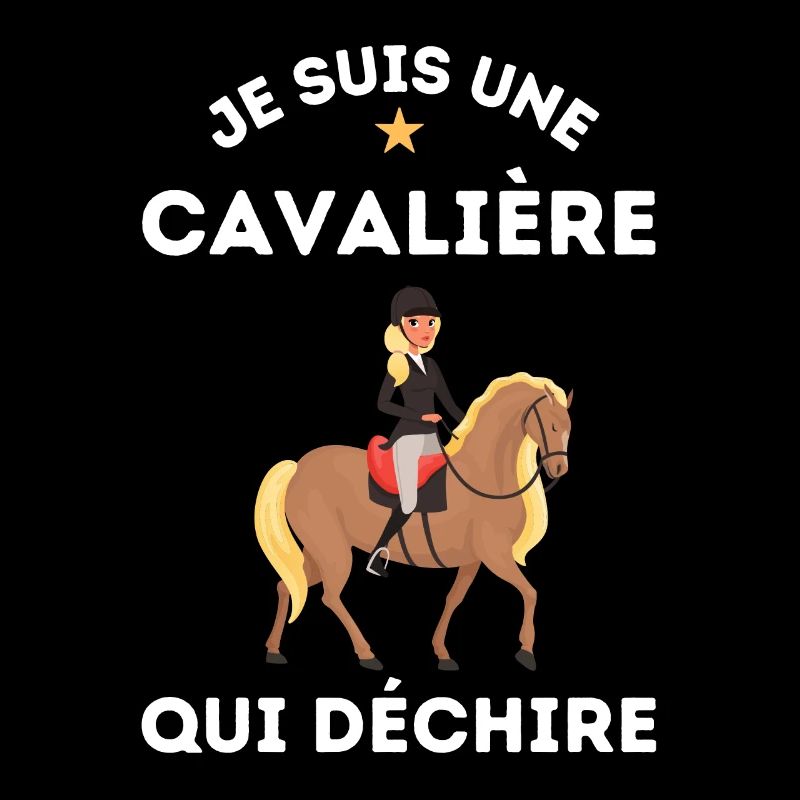 Cadeau Une cavalière équitation cheval qui déchire