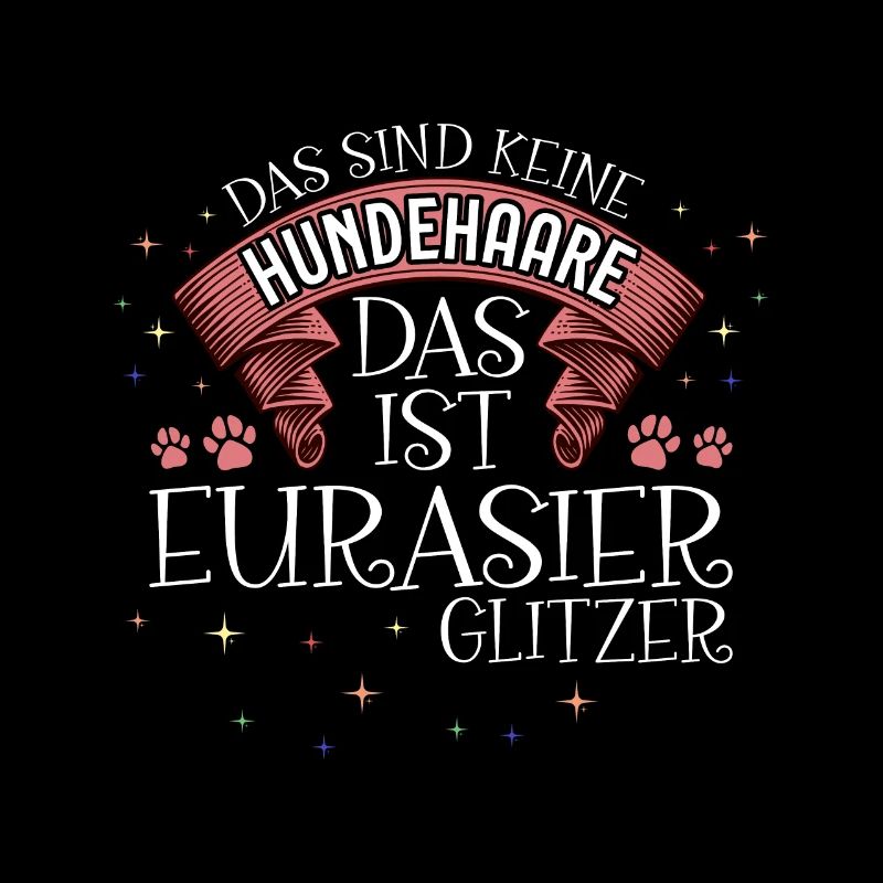 Das ist Eurasier Glitzer Hund