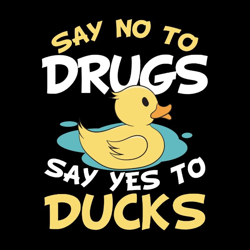 Canard en caoutchouc jaune dire non à la drogue vous dire oui