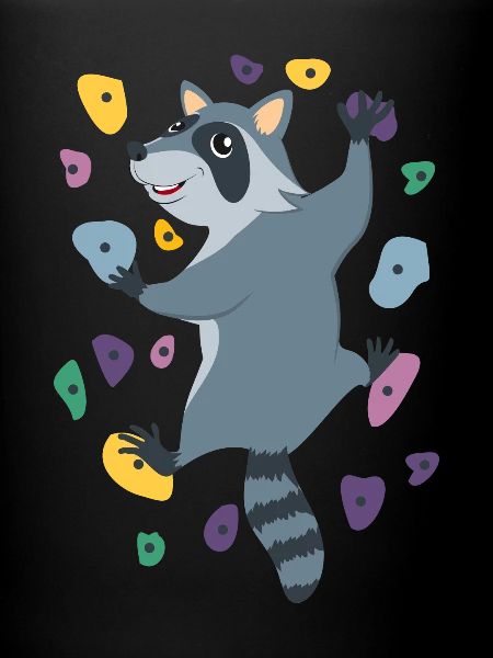 Waschbär Klettern