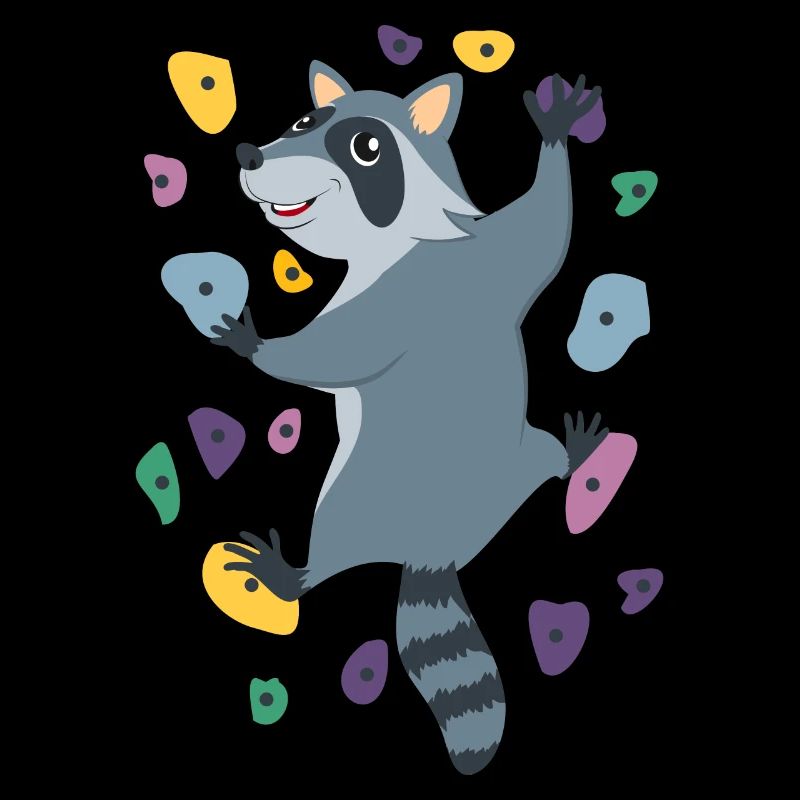 Waschbär Klettern