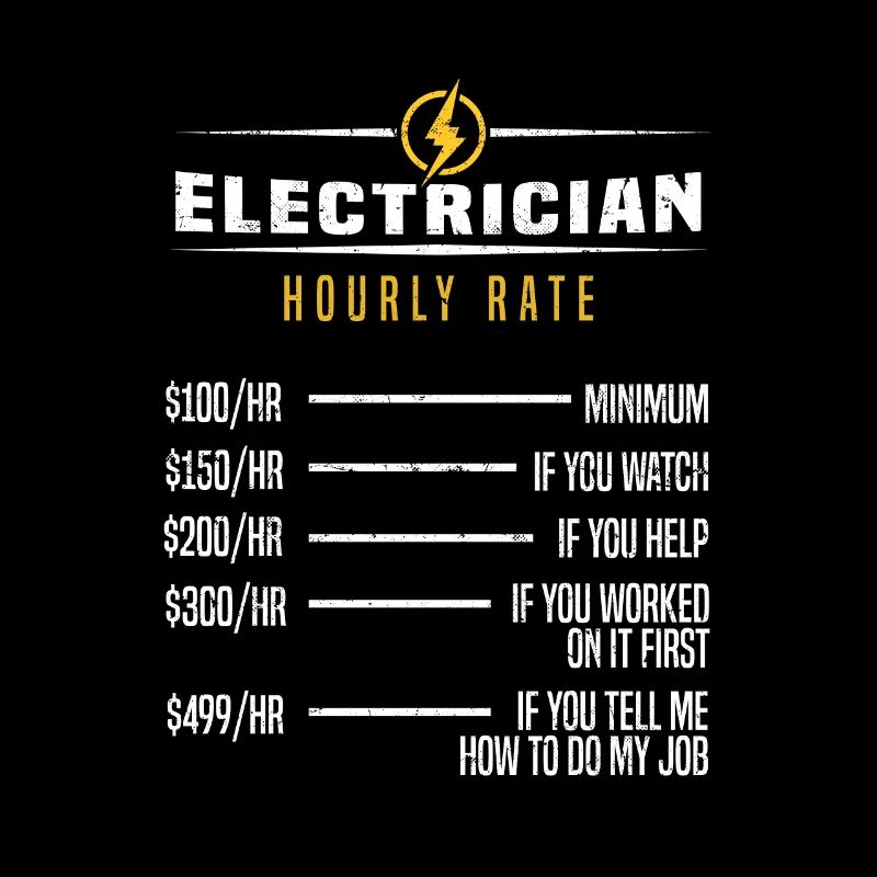 Electrical Engineer Funny Electrician Hourly Rate