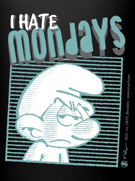 De Smurfen Cadeau Mopper Smurf I Hate Mondays Mok