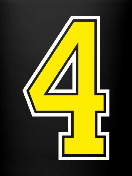 Numéro 4 Design jaune
