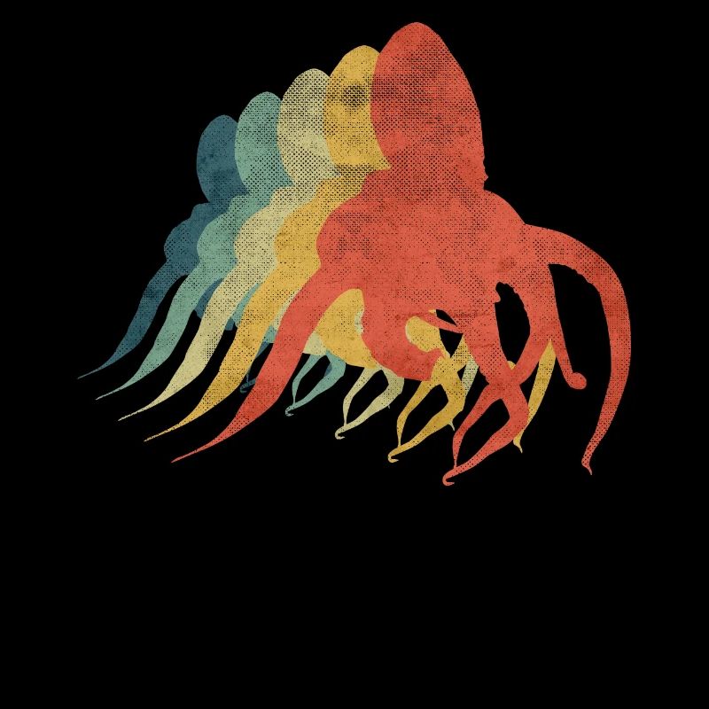 Squid Retro Vintage Farbe