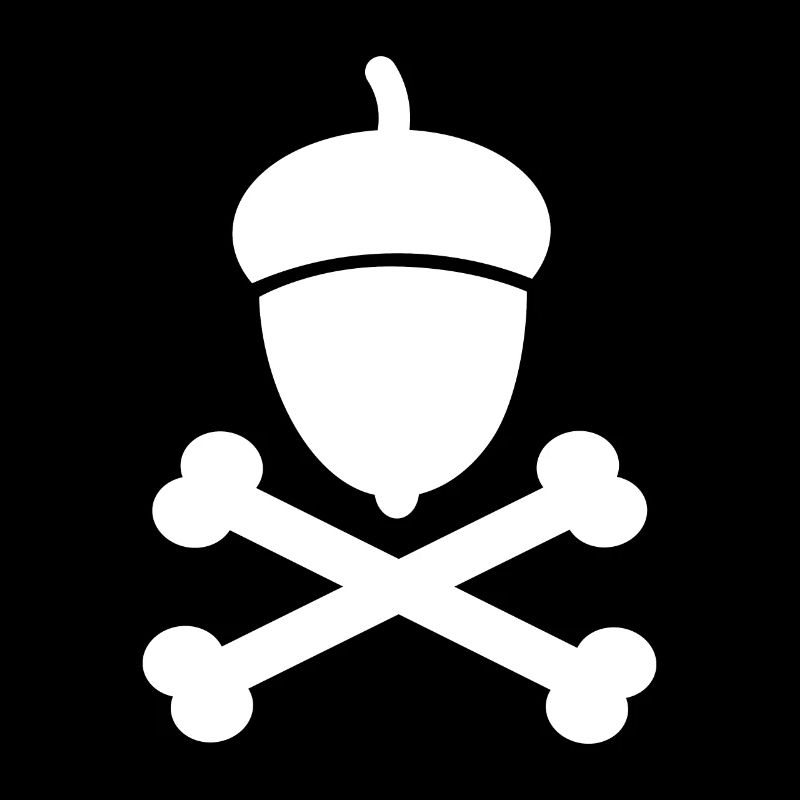 Nut with crossed bones