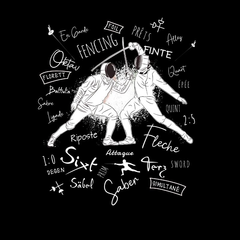 Fechten Begriffe Training Geschenk