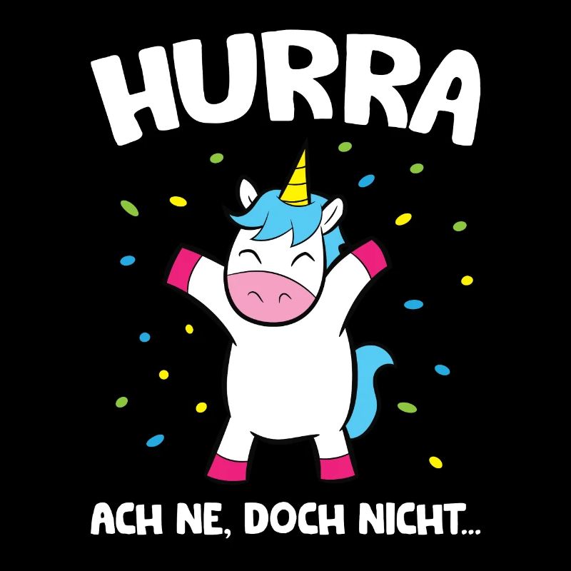 Süßes Einhorn Hurra Ach ne doch nicht Konfetti