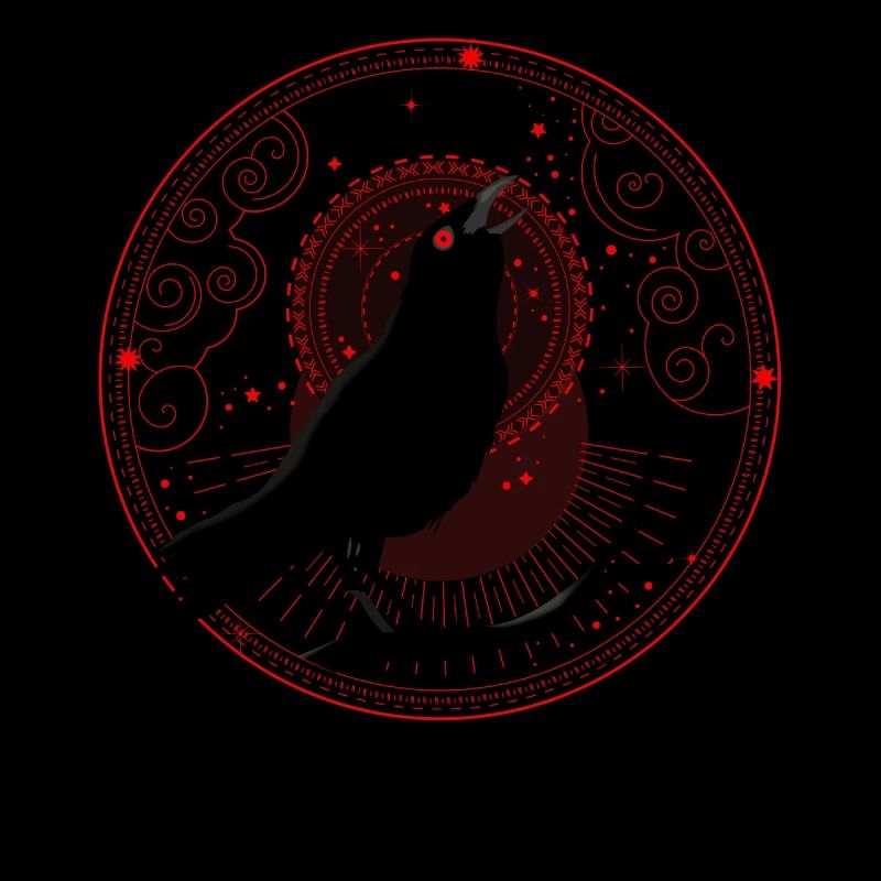 Belle observation des oiseaux corbeau noir. Oiseaux Silho